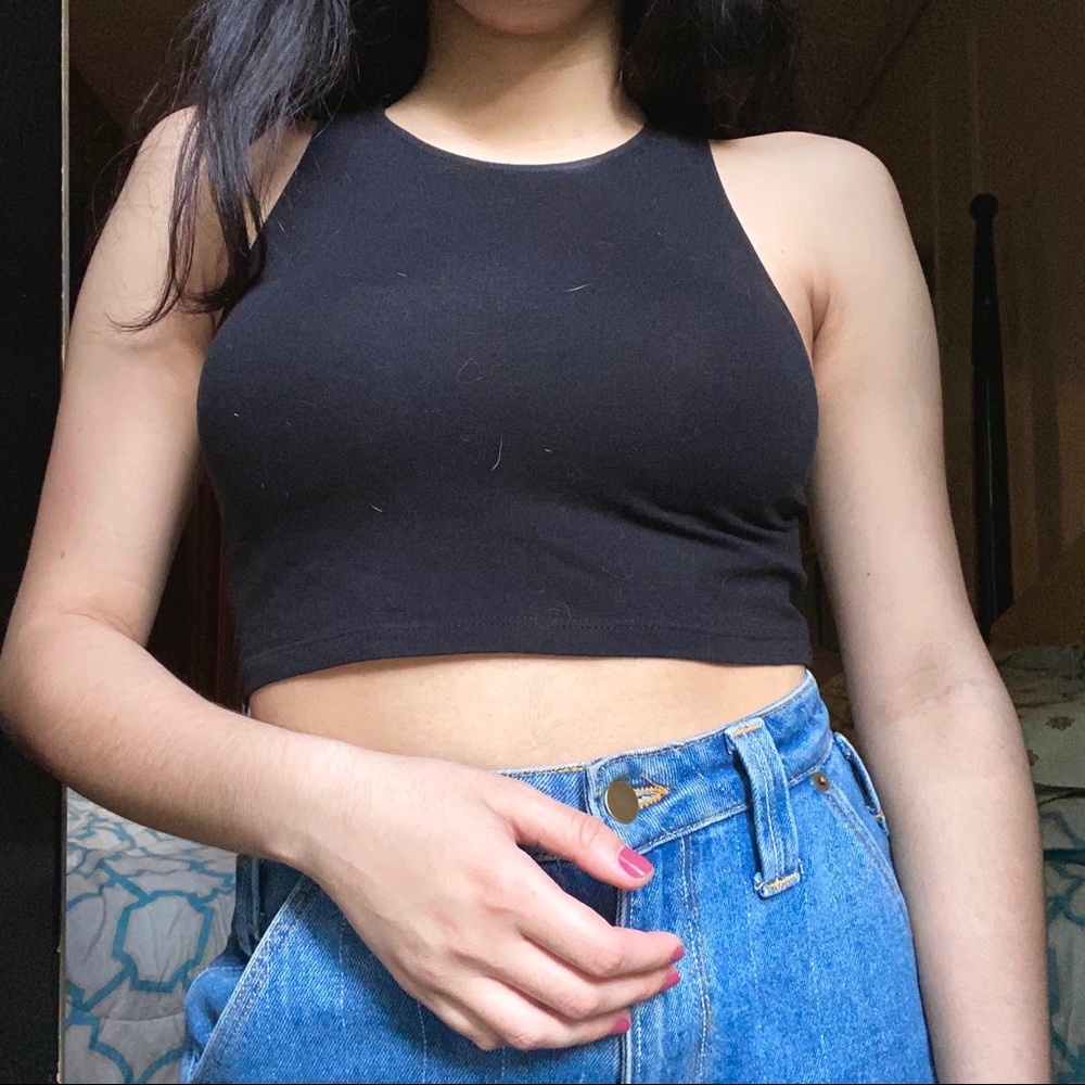 H&M Black Crop Top